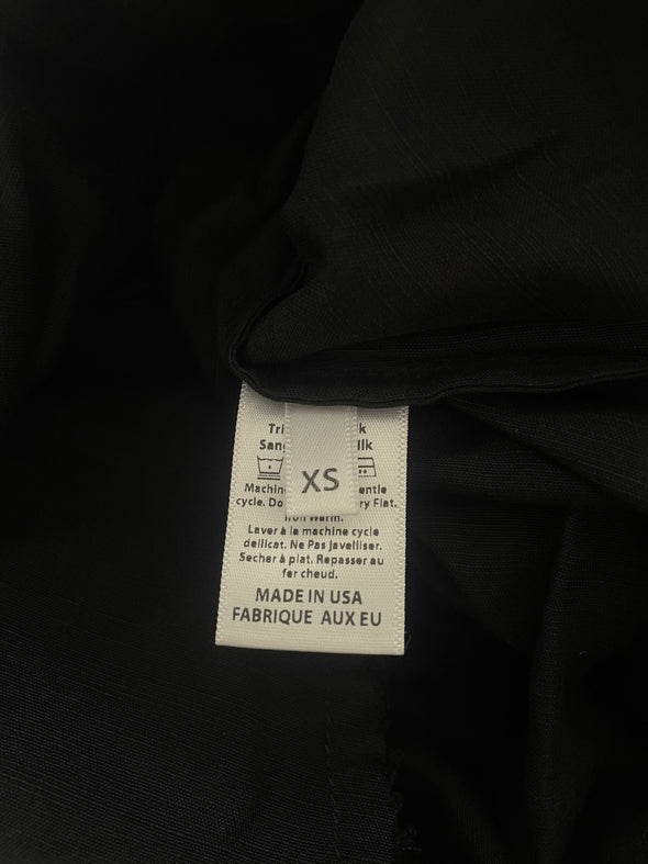 Top court noir à manches longues