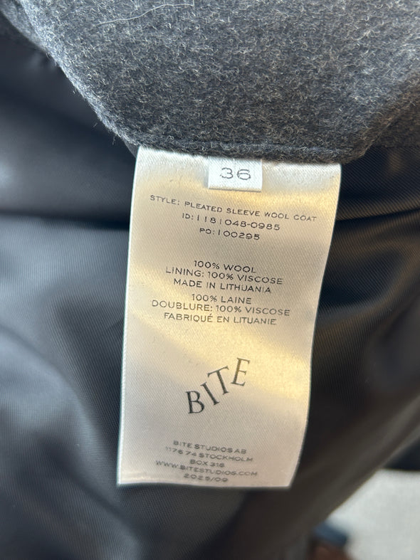 Manteau en laine gris