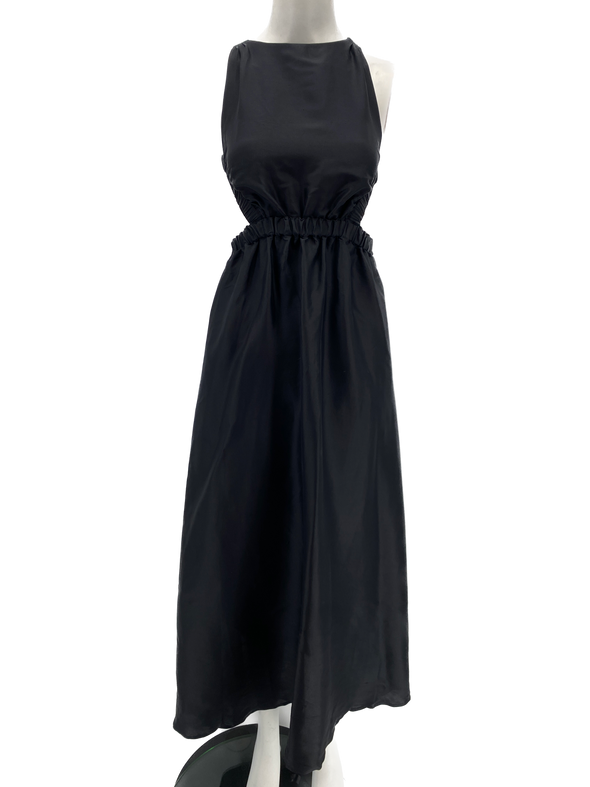 Robe longue noire cut out