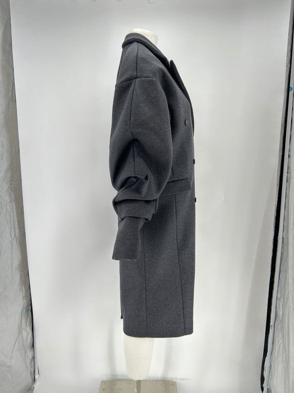 Manteau en laine gris
