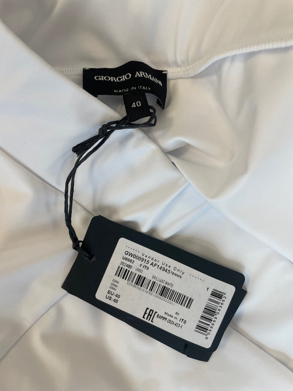 Jupe unie blanche à logo noir