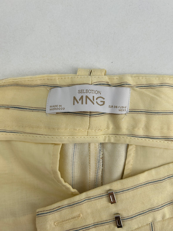 Pantalon large jaune à rayures