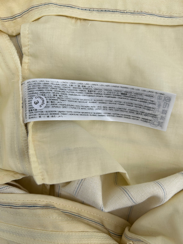 Pantalon large jaune à rayures