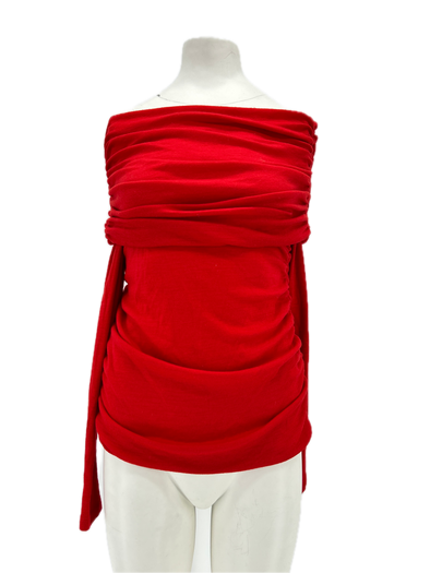 Top en laine rouge