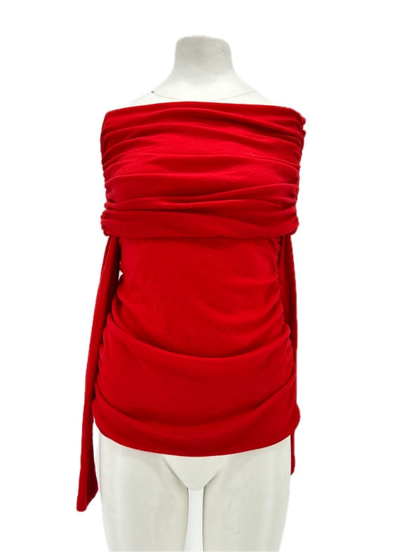Top en laine rouge