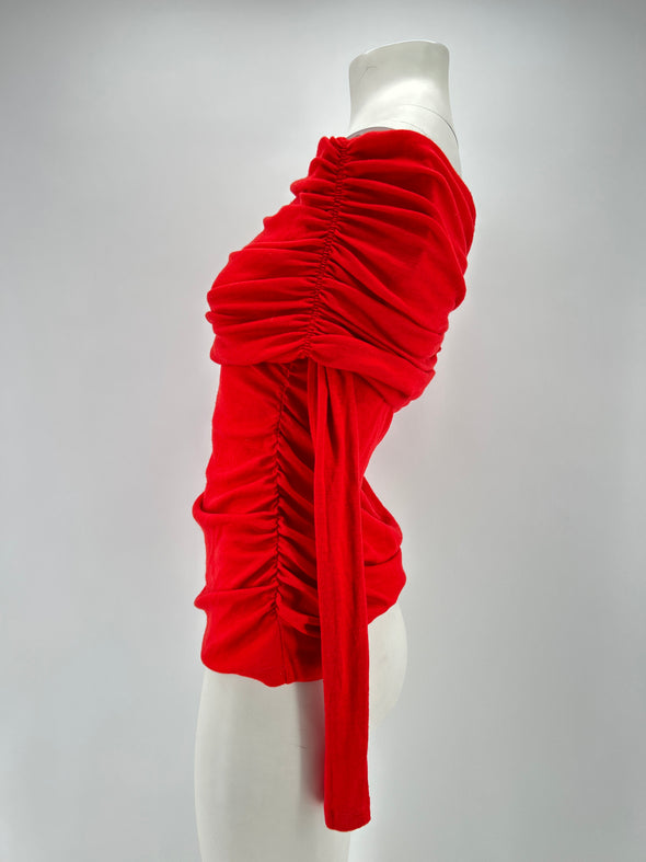 Top en laine rouge