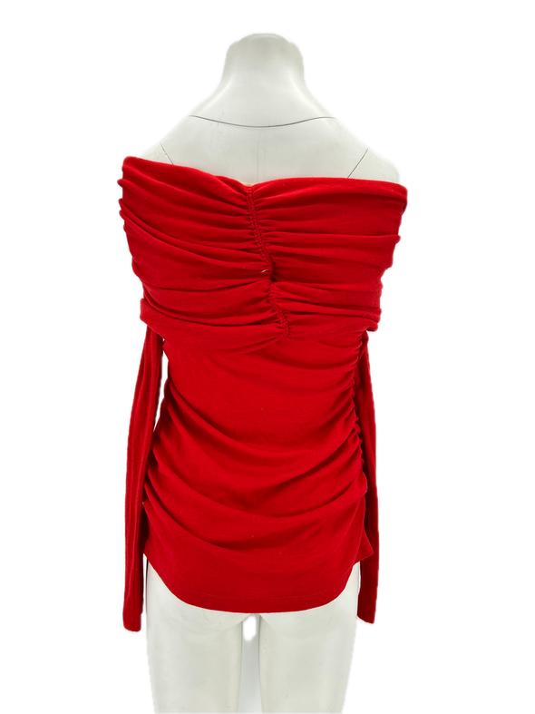 Top en laine rouge