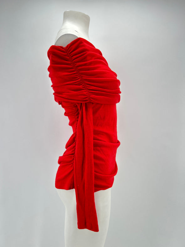 Top en laine rouge
