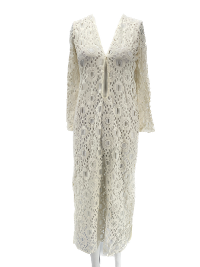 Robe en dentelle blanche