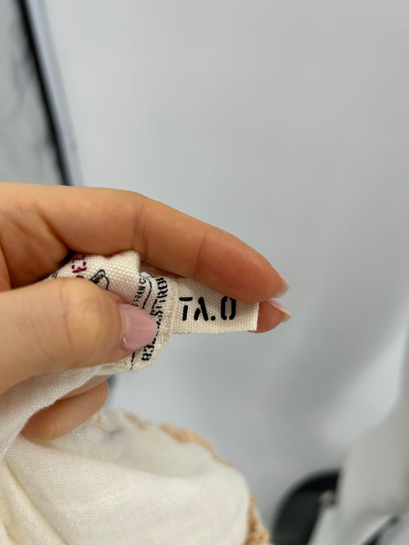Bustier à volants blanc cassé
