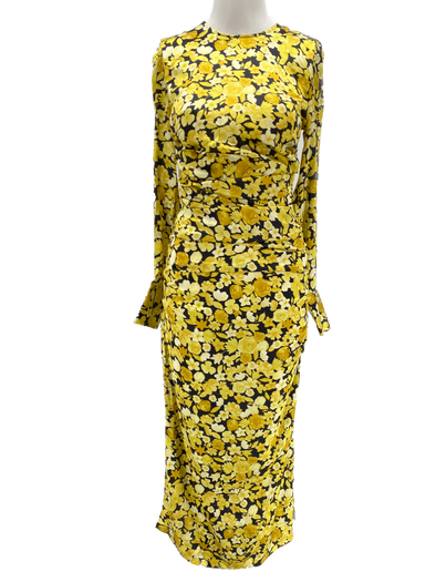 Robe fleurie jaune