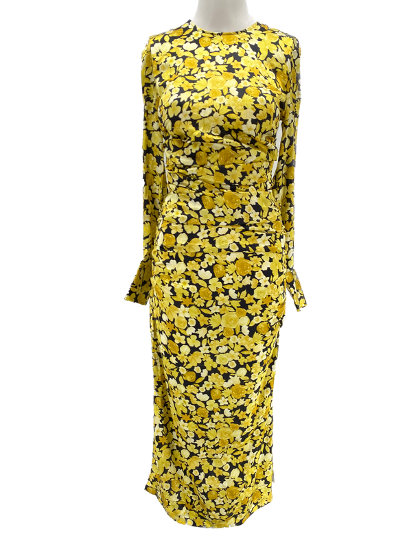 Robe fleurie jaune