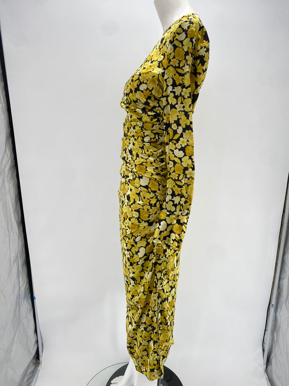 Robe fleurie jaune