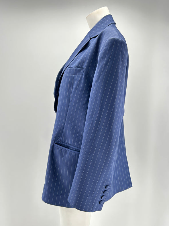 Blazer bleu marine à rayures