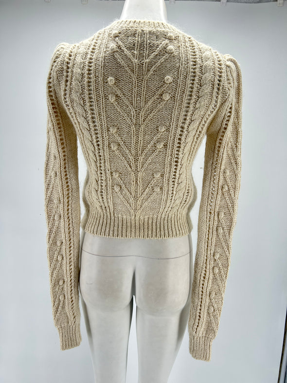 Cardigan avec zip crème