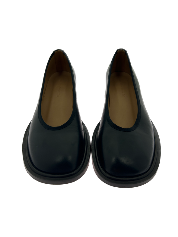 Ballerines noires en cuir