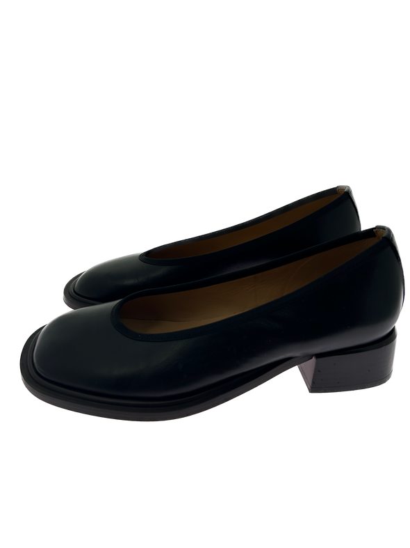 Ballerines noires en cuir