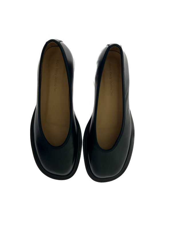 Ballerines noires en cuir