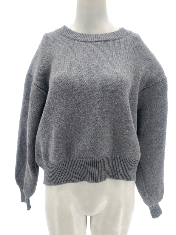 Pull gris matelassé