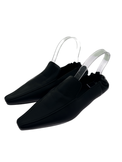 Mocassins en cuir noir