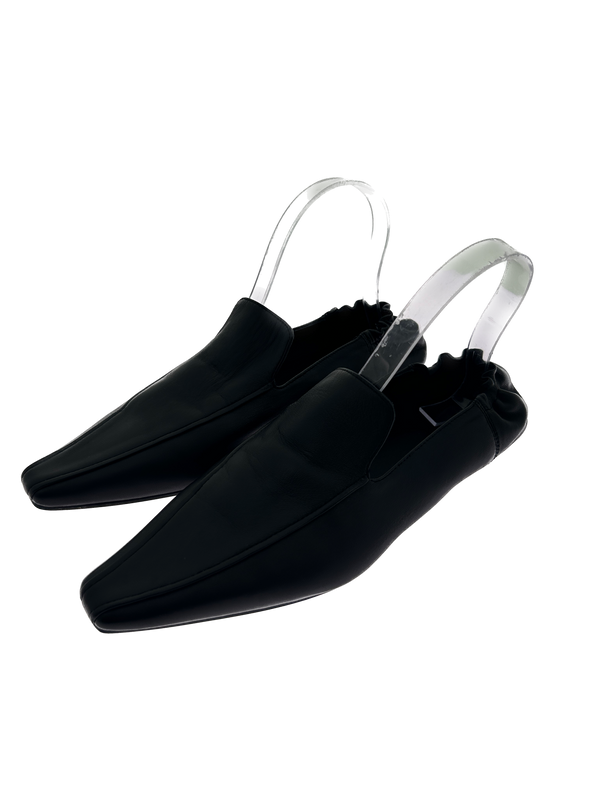 Mocassins en cuir noir