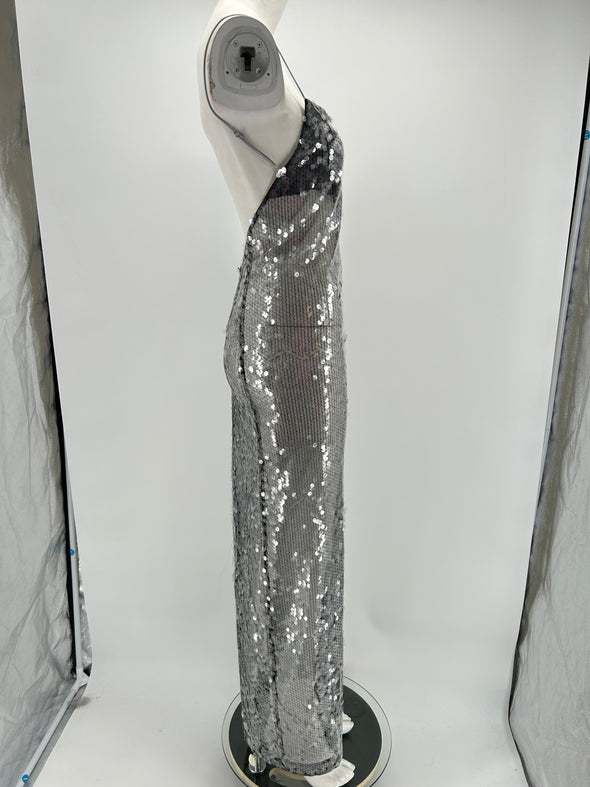 Robe à paillettes grises "Mercury"