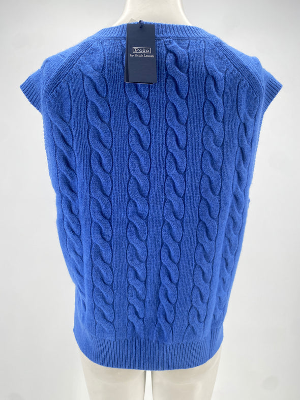 Pull bleu sans manches