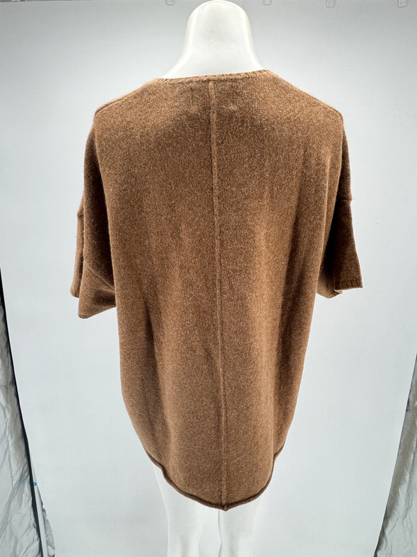 T-shirt camel en laine