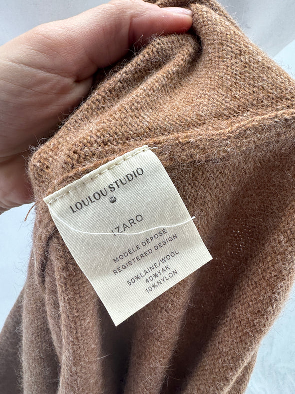 T-shirt camel en laine