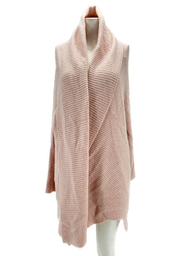 Gilet rose clair avec lurex argenté