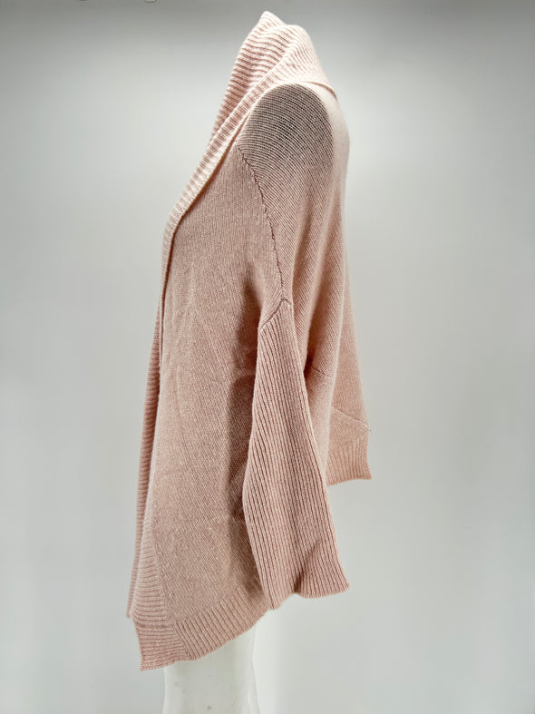 Gilet rose clair avec lurex argenté