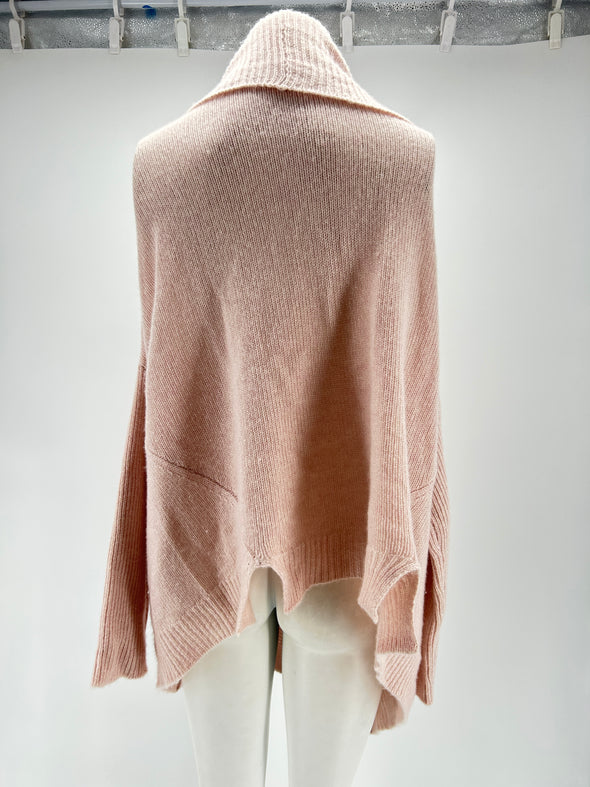 Gilet rose clair avec lurex argenté