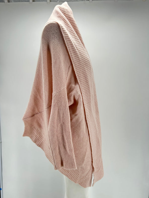 Gilet rose clair avec lurex argenté