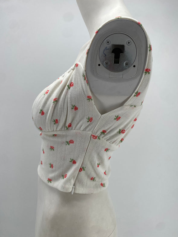 Top à fleurs