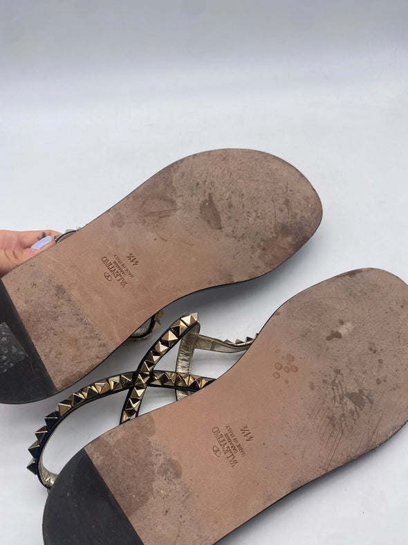 Sandales "Rockstud" en cuir