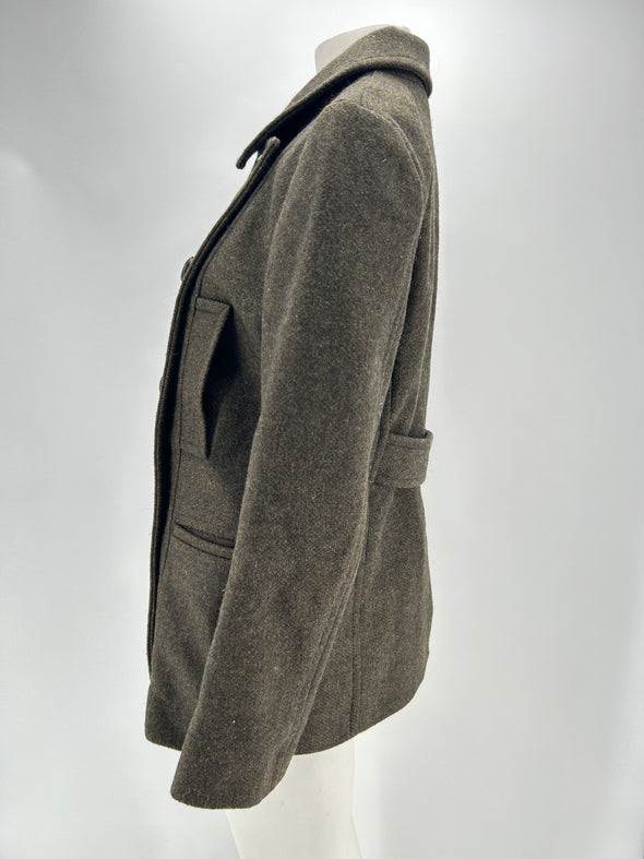 Manteau en laine kaki