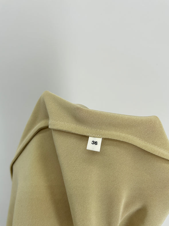 Robe satinée crème