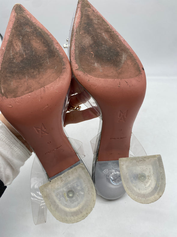 Sandales transparentes à strass