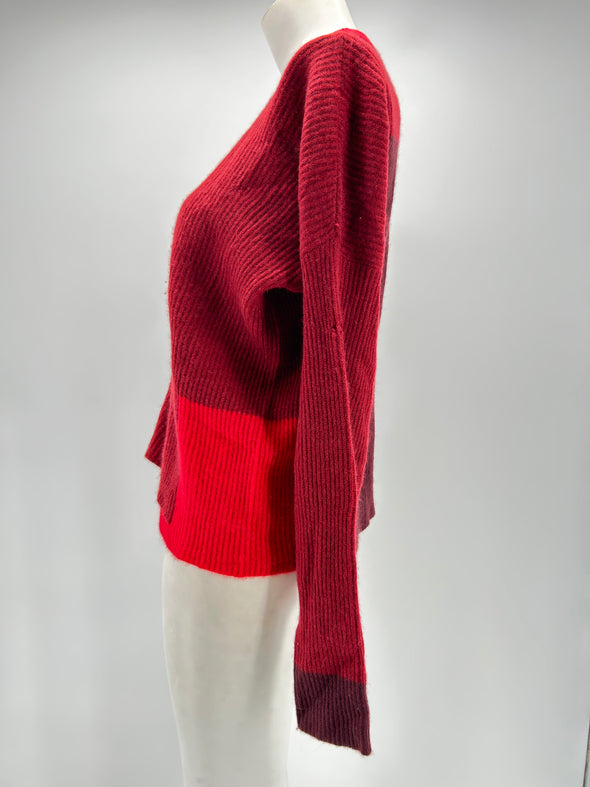 Pull en cachemire rouge