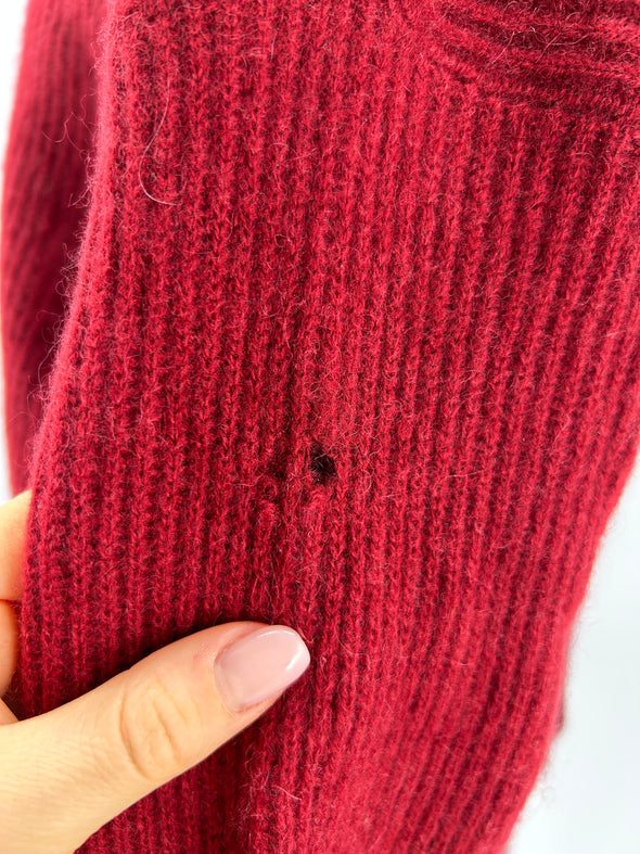 Pull en cachemire rouge