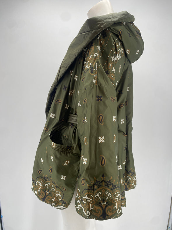 Manteau imprimé vert