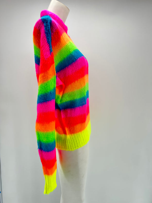Pull avec couleurs fluos