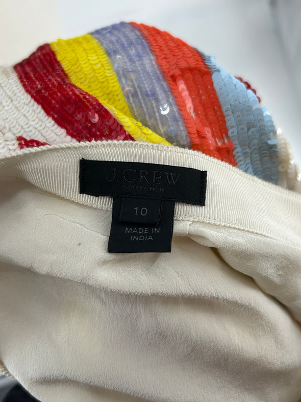 Jupe en soie à sequins