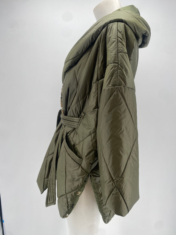 Manteau imprimé vert