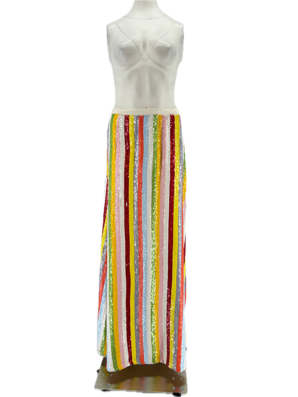 Jupe en soie à sequins