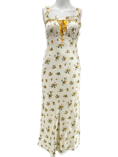 Robe imprimée fleurs en soie