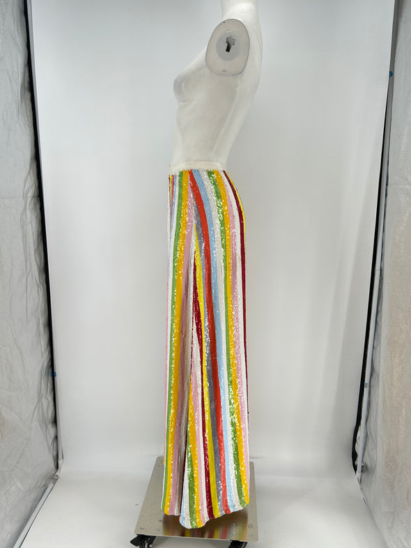 Jupe en soie à sequins