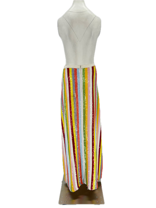 Jupe en soie à sequins