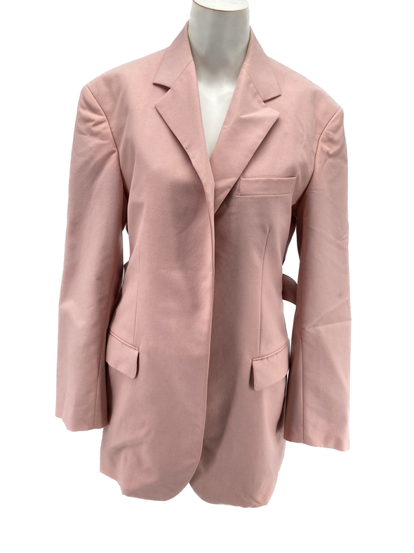 Blazer en laine rose