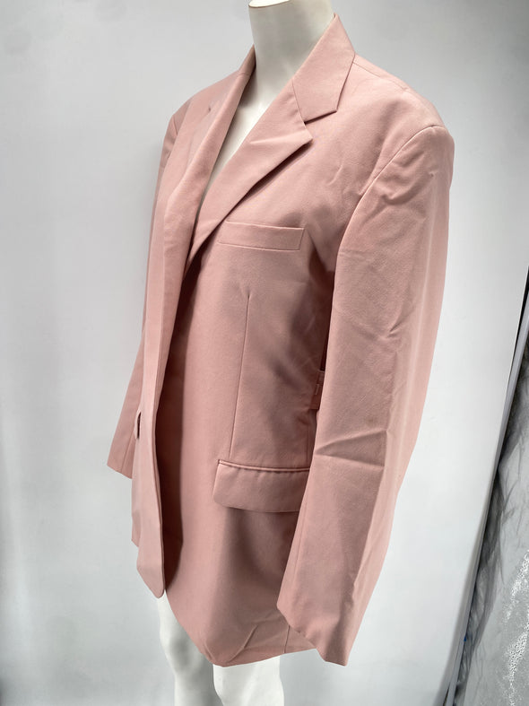 Blazer en laine rose